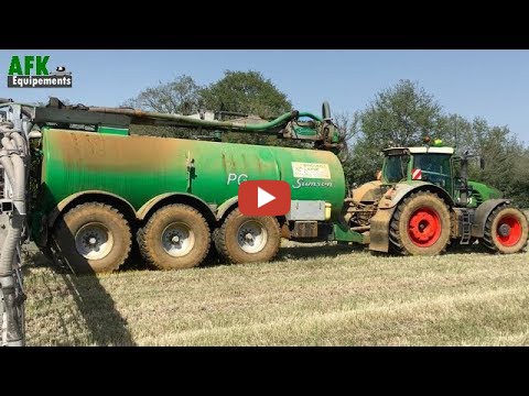 Épandage de lisier par l ETA Provost Lairie et son Fendt 936 avec la