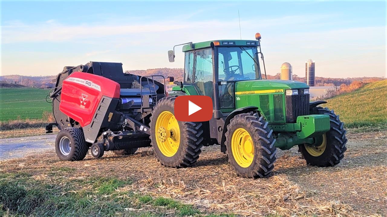 Baling Corn Stalks We Got The Chance To Try Out A Brand New Massey