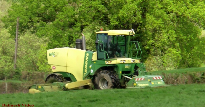 Mowing for Silage with Krone BigM SP Mower.Richard Lewis, contractor ...