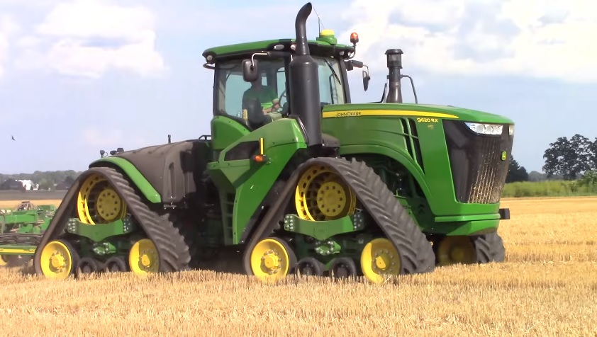 John Deere 9620RX with a 60ft 1890 Air Drill -- bigtractorpower