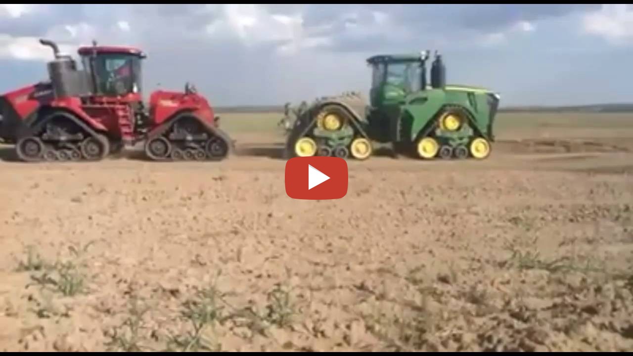 TUG OF WAR BATTLE OF THE QUADTRACS. CASE IH VS JOHN DEERE diesel