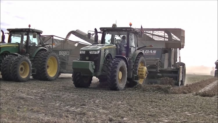 Six John Deere 8000r Tractors Harvesting Peanuts Terry Presnal