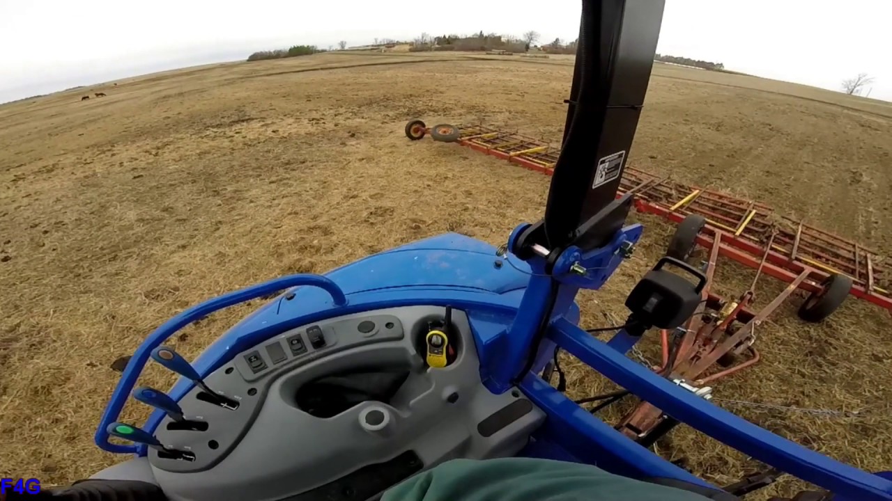 Field Dragging Melroe Drag, NH TS6.130 Farming 4 Generations