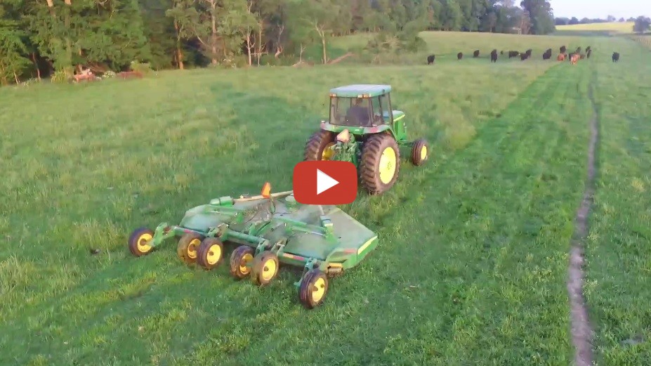 Bush hogging with John Deere 7210 Farmerjon9660