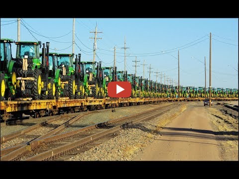 Amazing Tractors Transport On Train of John Deere Tractors & New ...