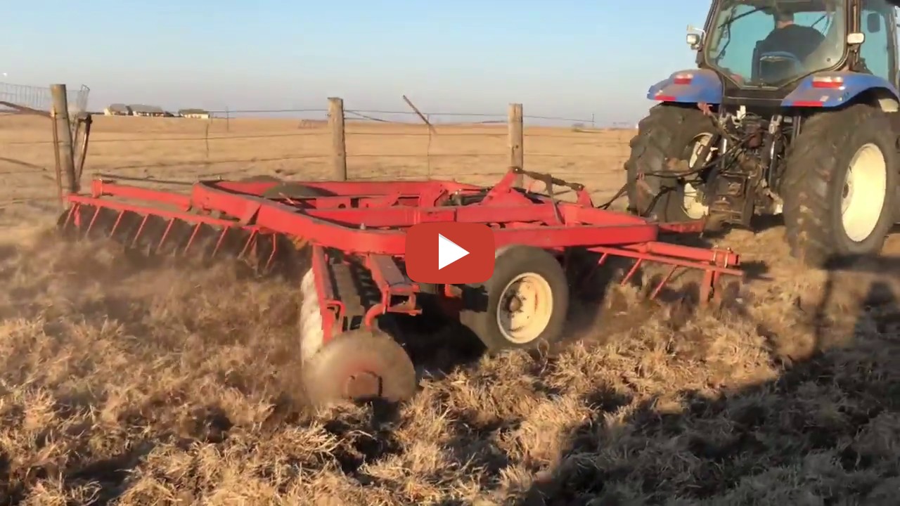 Scott pulls the chisel plow and disc plow in preparation for sprigging