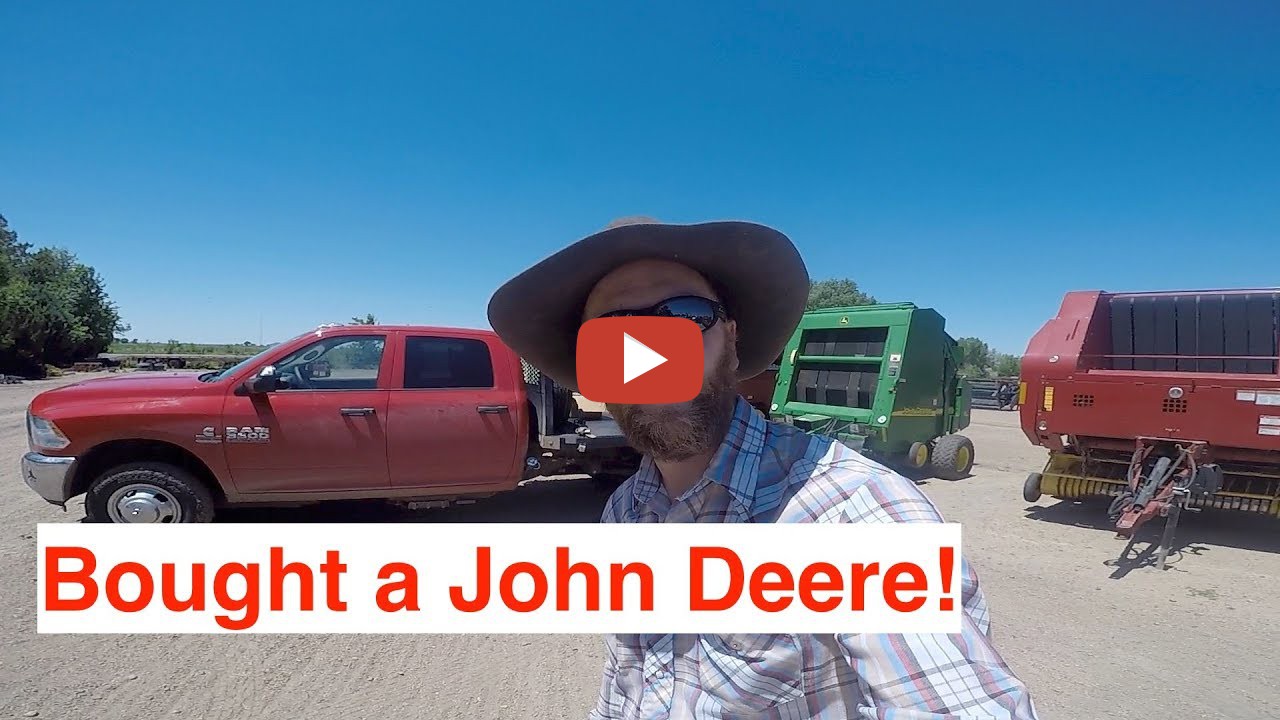 Guy in WY bought a new John Deere round baler
