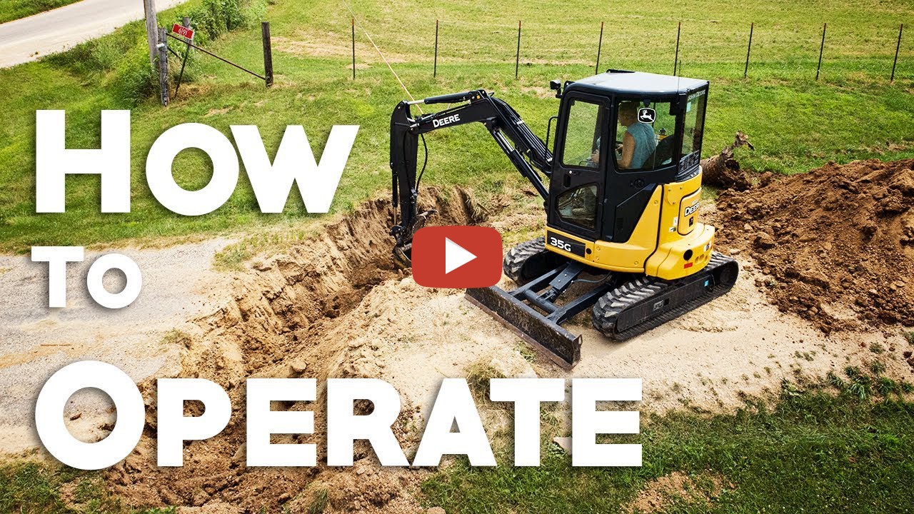 How To Operate John Deere 35G Ryan shows us how to operate a John