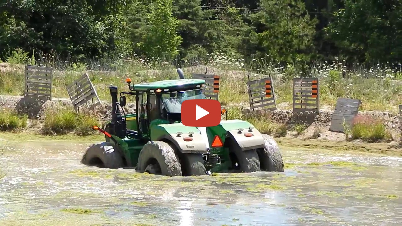 John Deere Tractor Stuck in Mud Pit at Mud bog Humman OffRoad