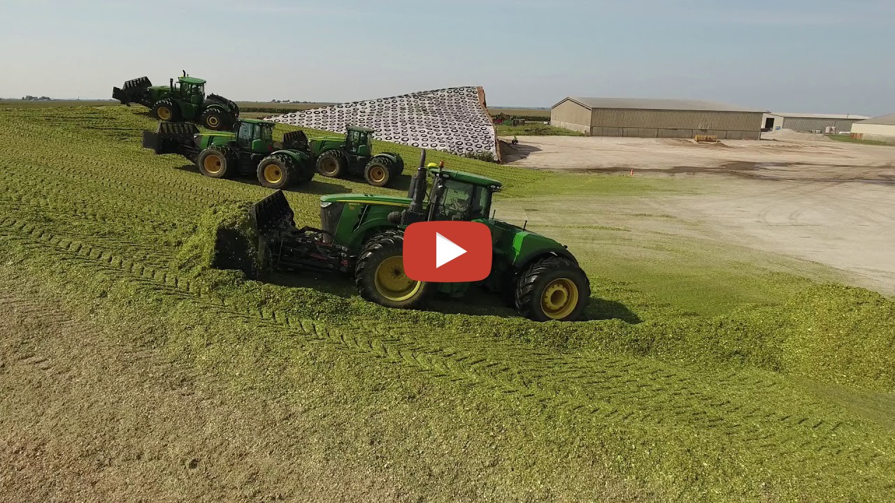 Packing corn silage pile at Stone Ridge Dairy on August 9, . Jim Baltz
