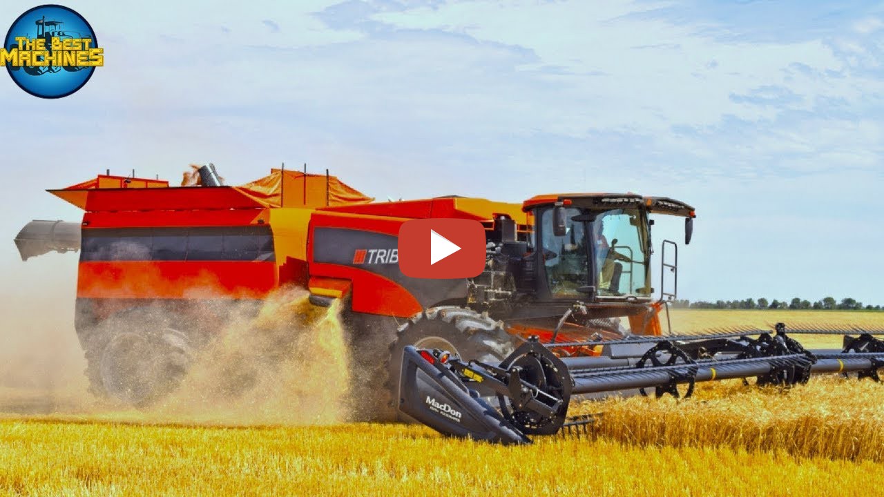 The new TRIBINE T1000 recently seen in Texas harvesting wheat.