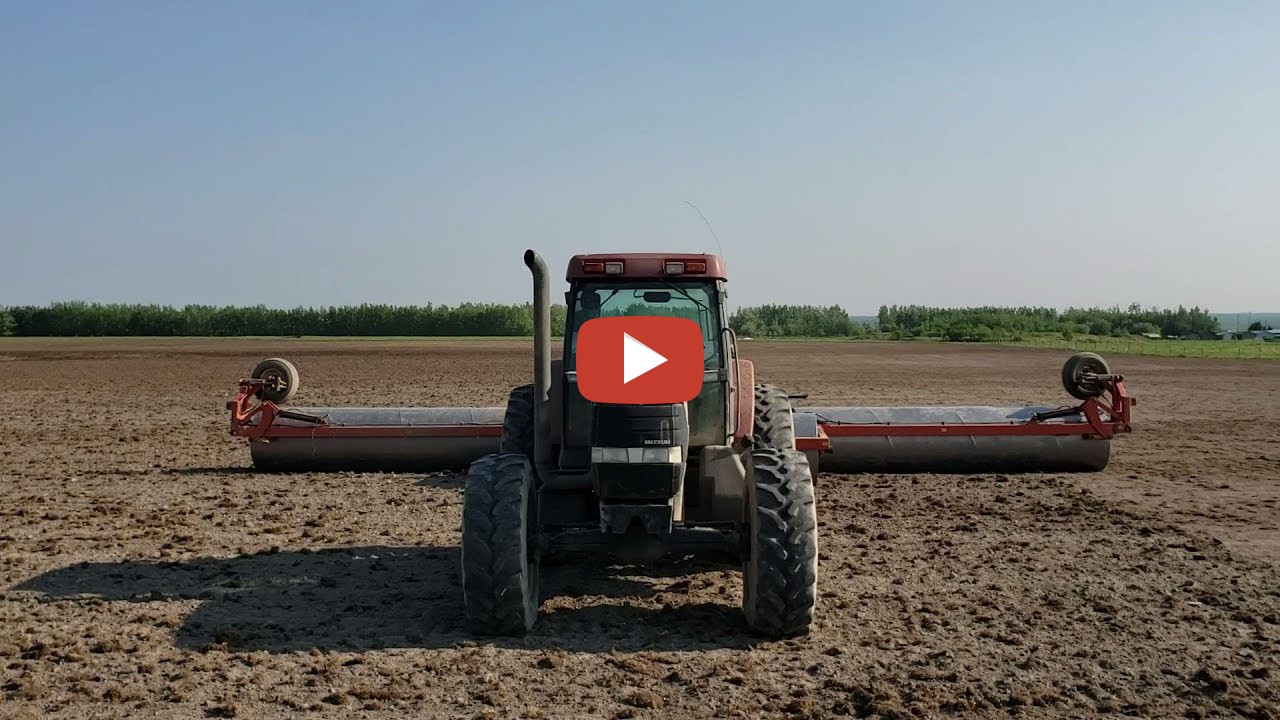 Northern farmer ROCKING AND ROLLING Rite Way Mfg Land Roller rolling