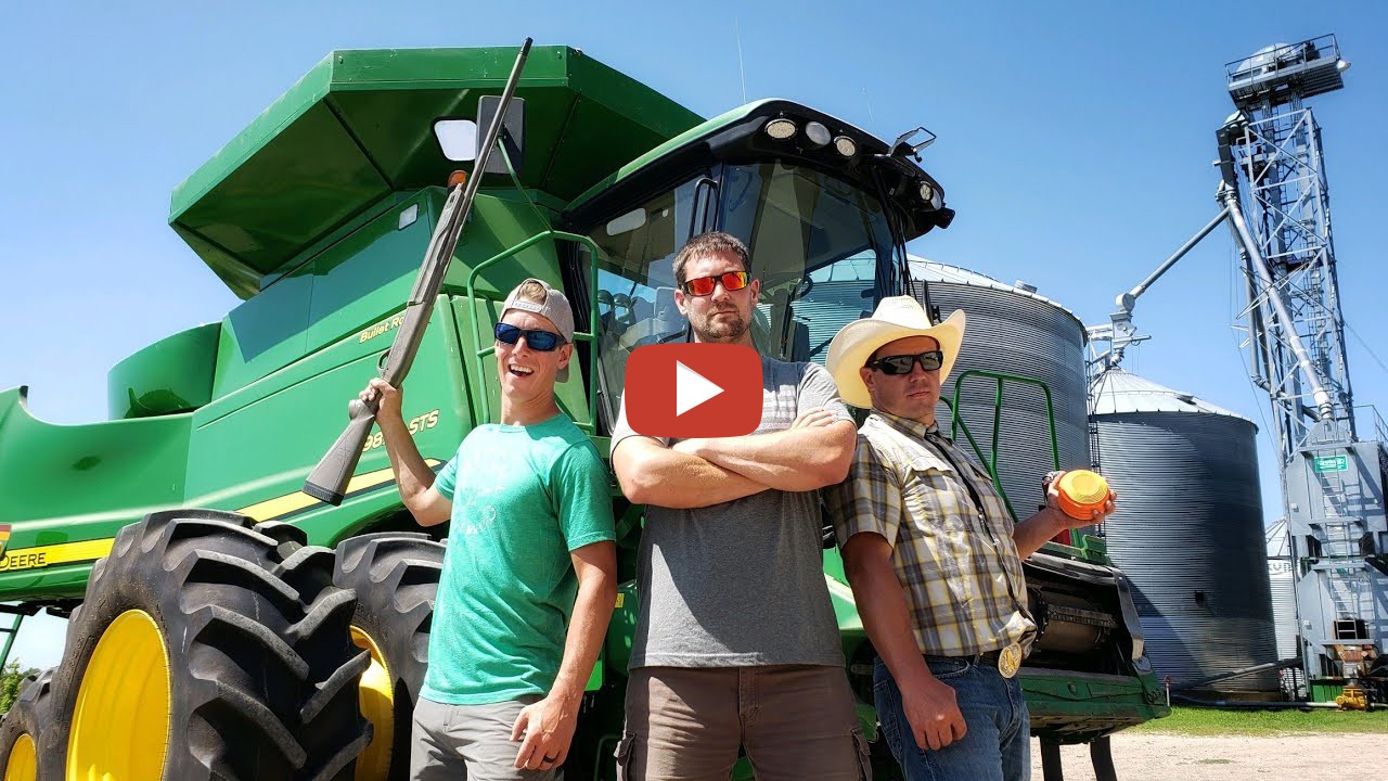 MN Millennial Farmer -- Grain Leg Trick Shot-Fun On The Farm -- Having ...