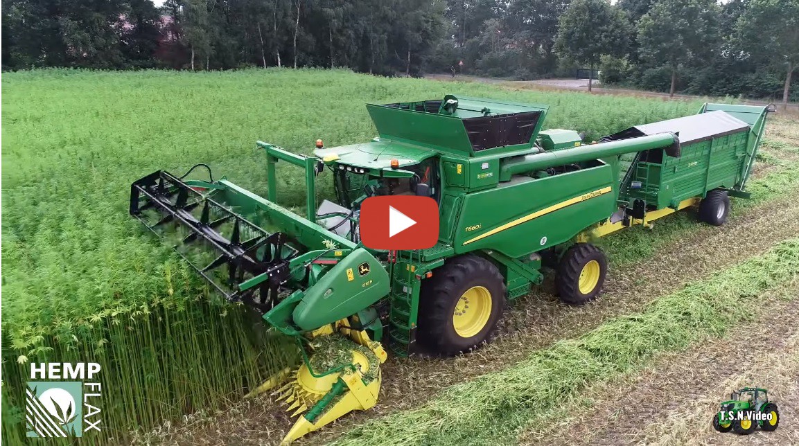 Hemp Harvest John Deere Double Cut Combine