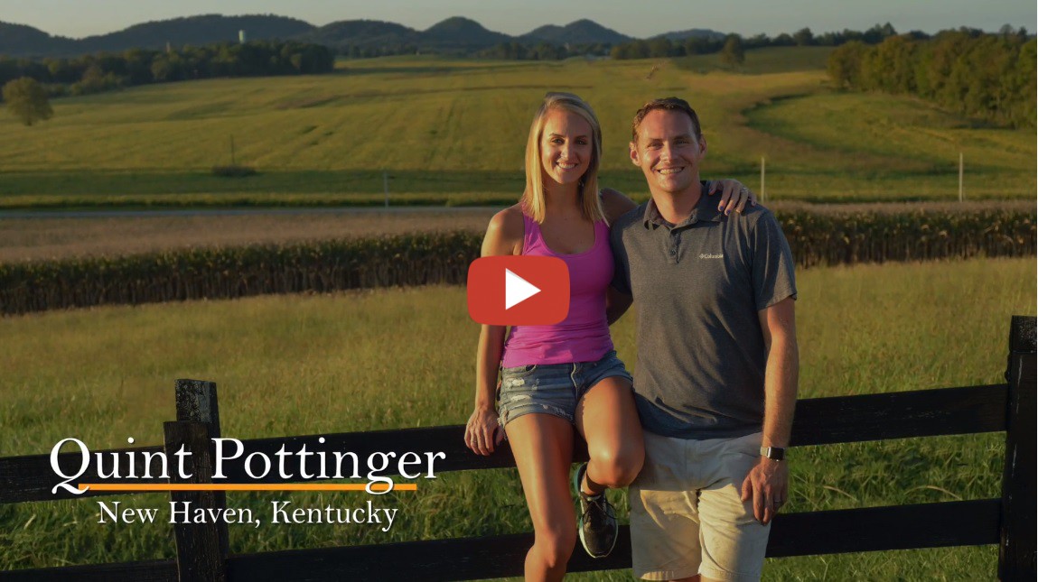 Quint Pottinger, from New Haven, Kentucky, has added value to his corn