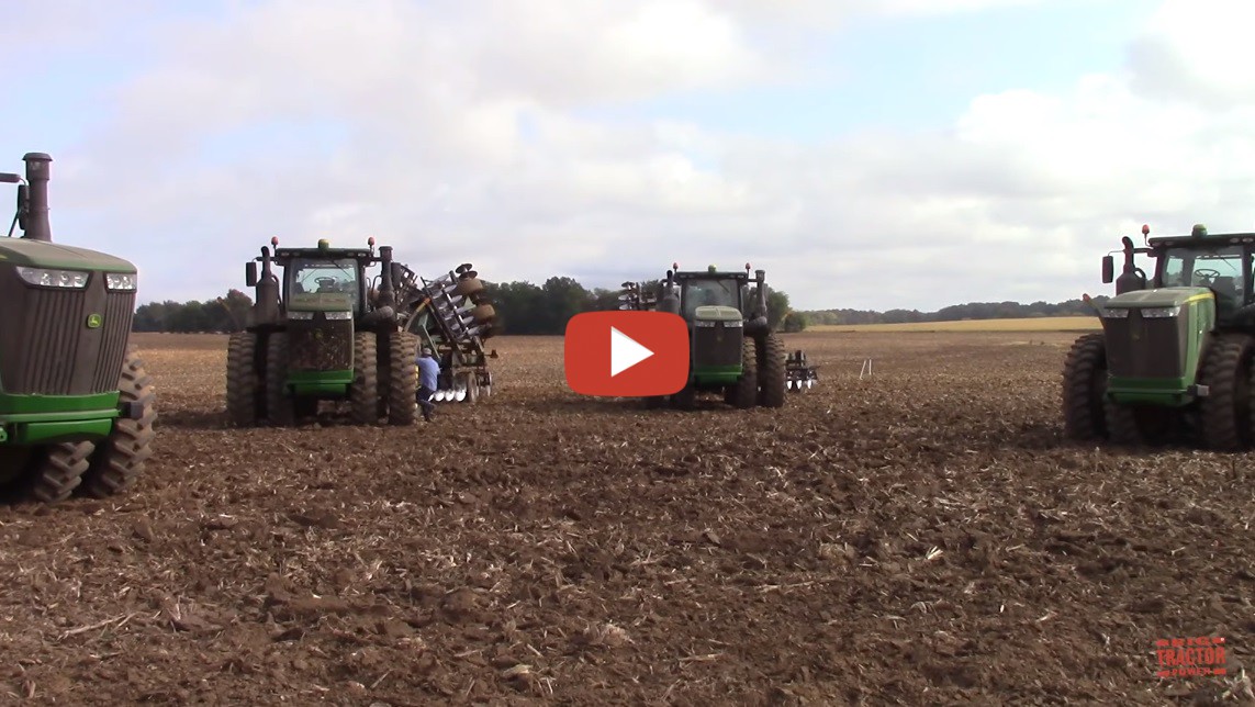 bigtractorpower Four 420 hp JOHN DEERE 9420R 4wd tractors and 26ft