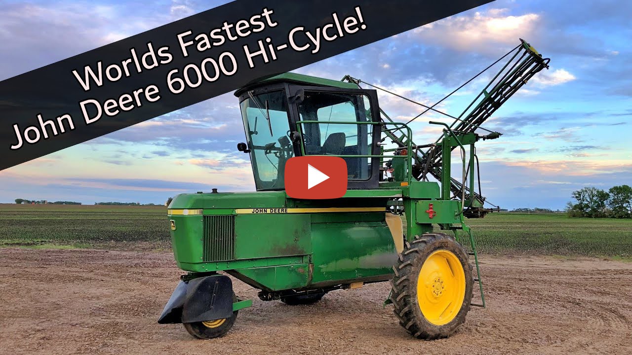 6th Gen Farmer John Deere 6000 highboy hicycle sprayer gets a new set of wheels. I can safely