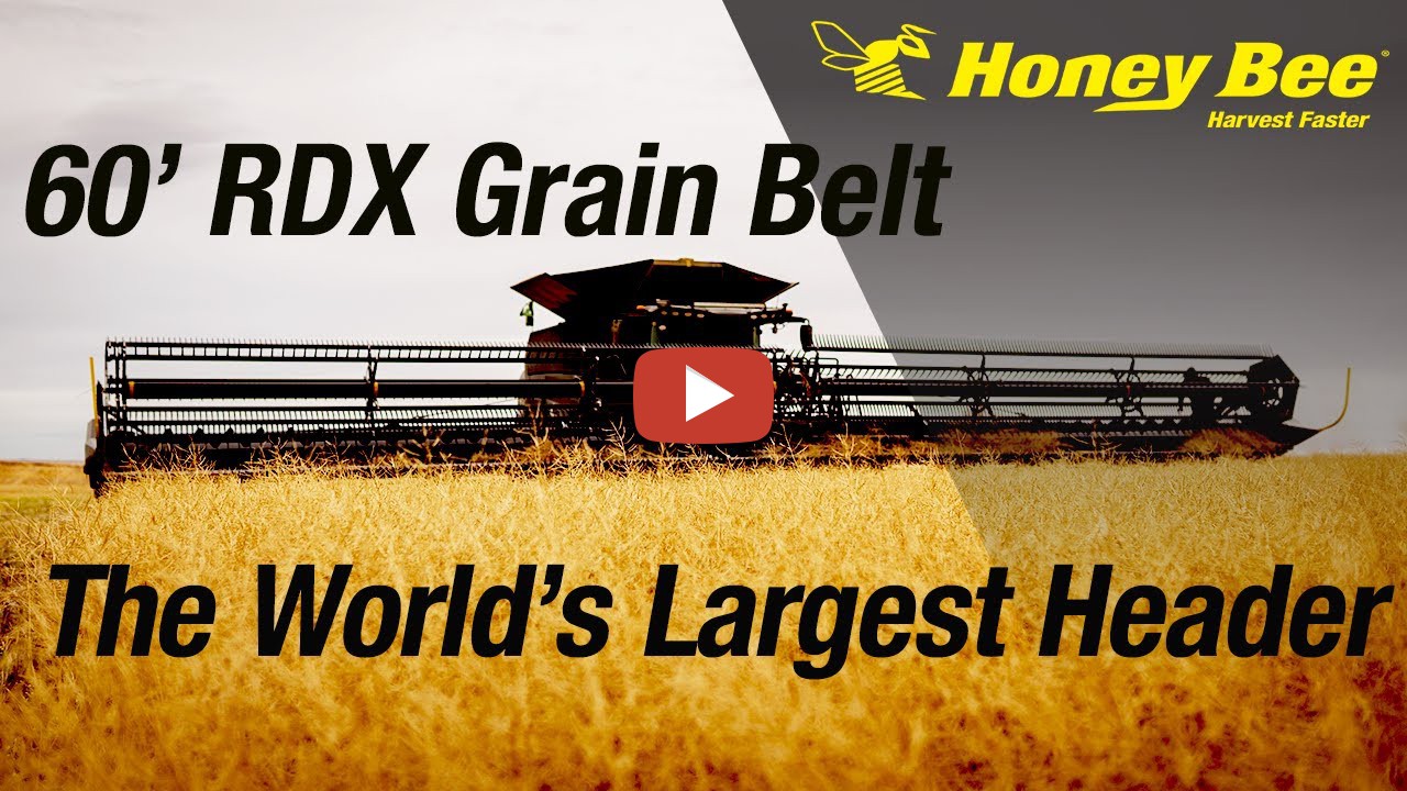 THE WORLD'S LARGEST HEADER 60' Honey Bee RDX Grain Belt Demo On