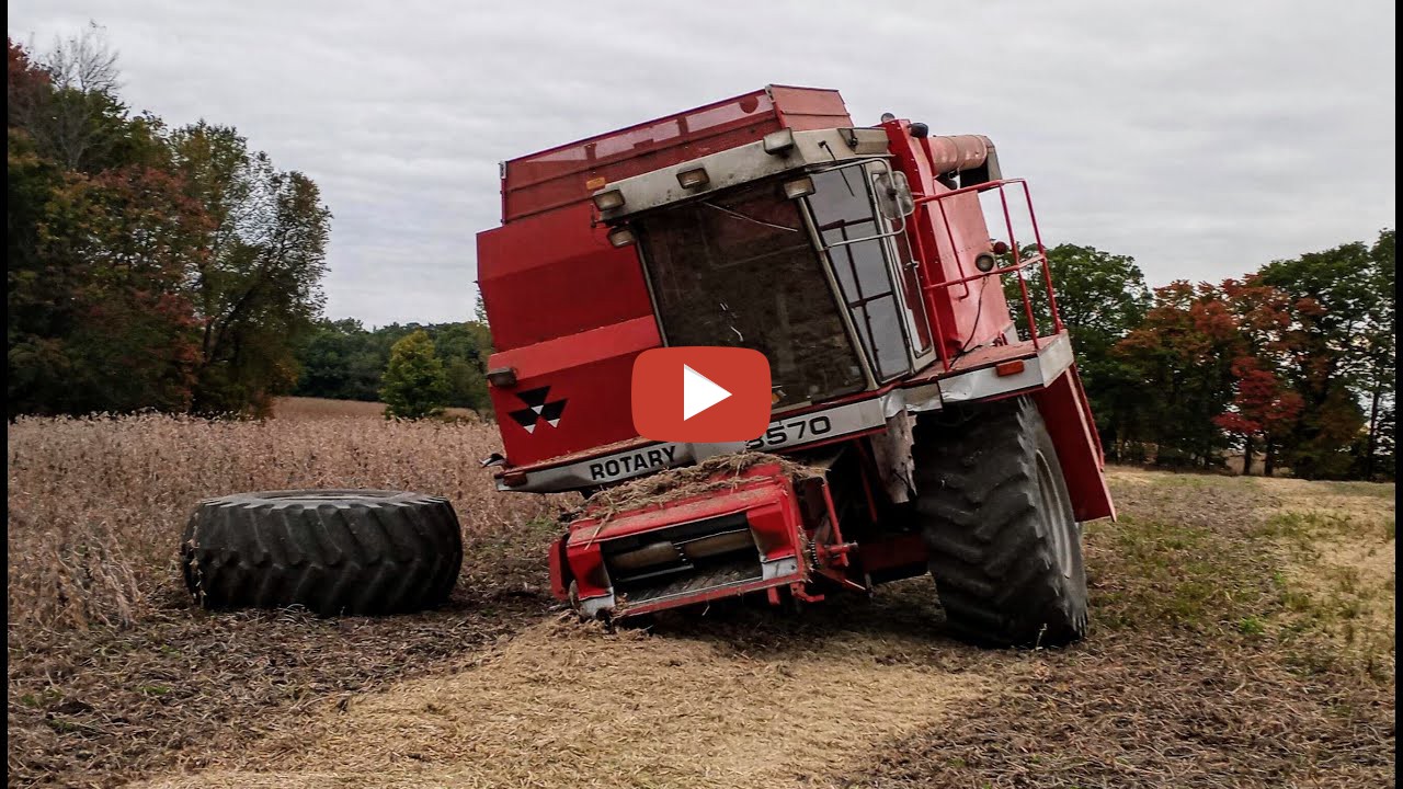 SNAP goes the axle! 8570 combine BREAKS! Everything was going great ...