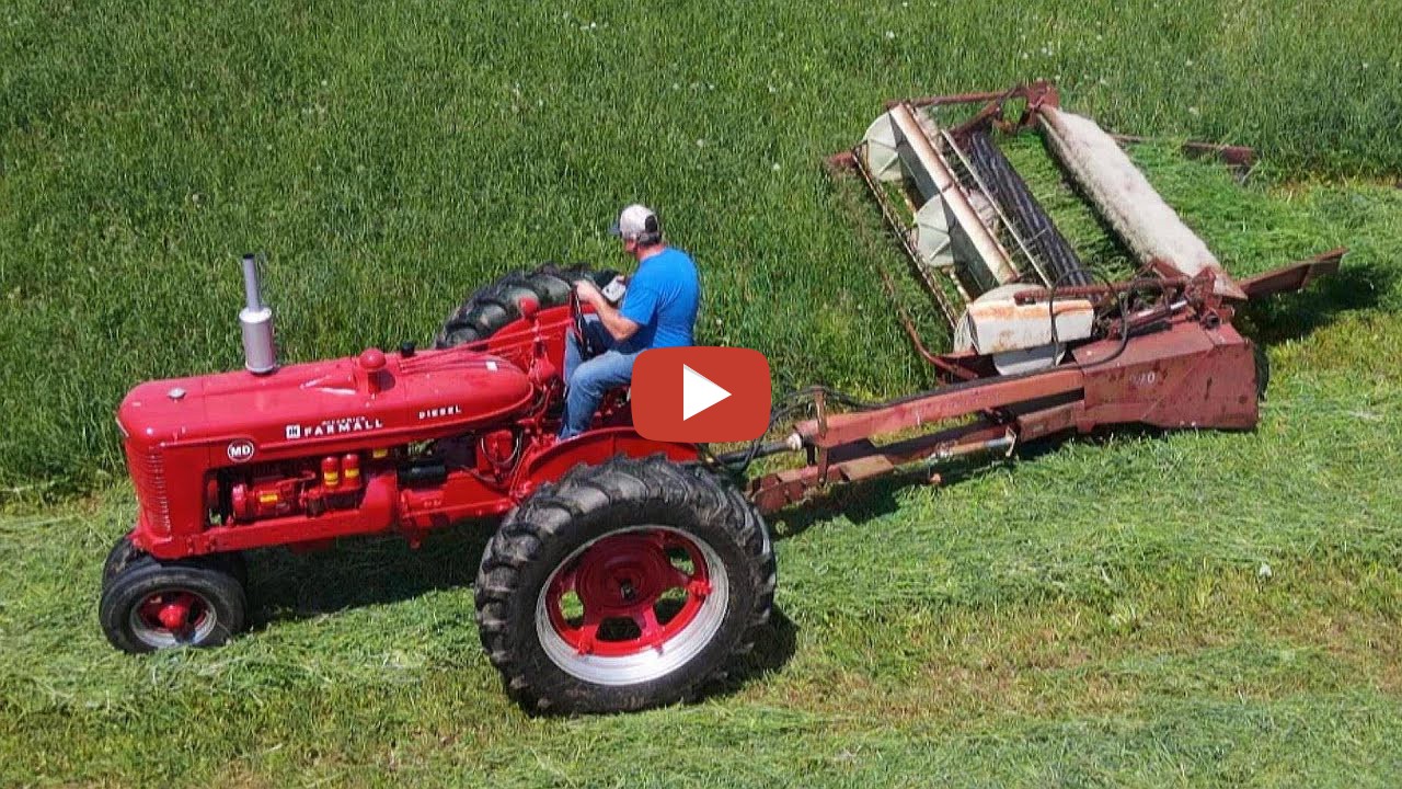 Just a Few Acres Farm Cutting Hay with the Farmall MD and the 756