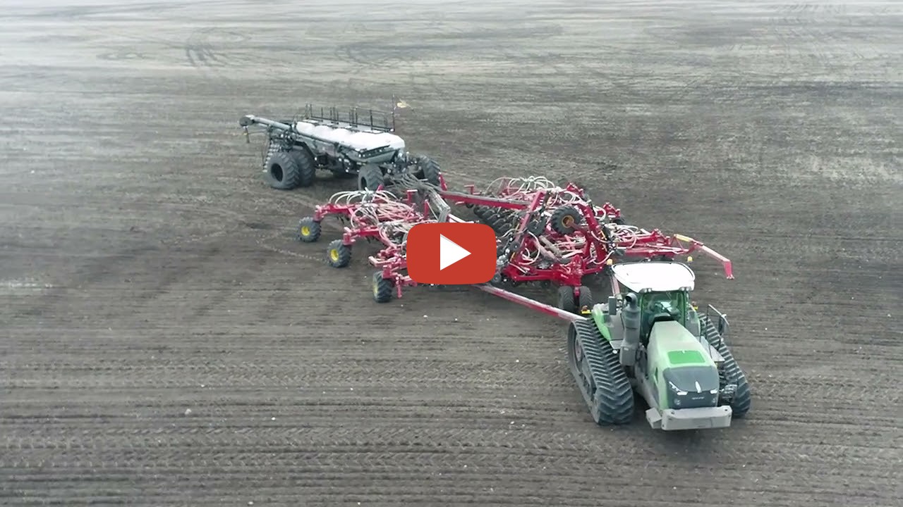 Folding 100' Bourgault Drill with Fendt 1167 -- Planting Spring 2022 ...