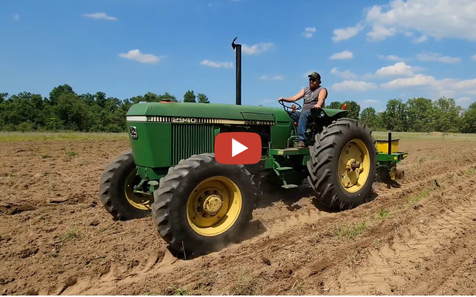 John Deere 7000 2 Row Custom Built Planter Wildlife Food Plot Video Using A John Deere 2940 9082