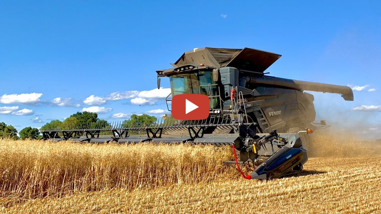 South Dakota Oats Harvest - A Fendt Ideal combine custom harvesting ...