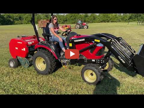 Yanmar's mini round baler is the perfect solution for someone with a ...