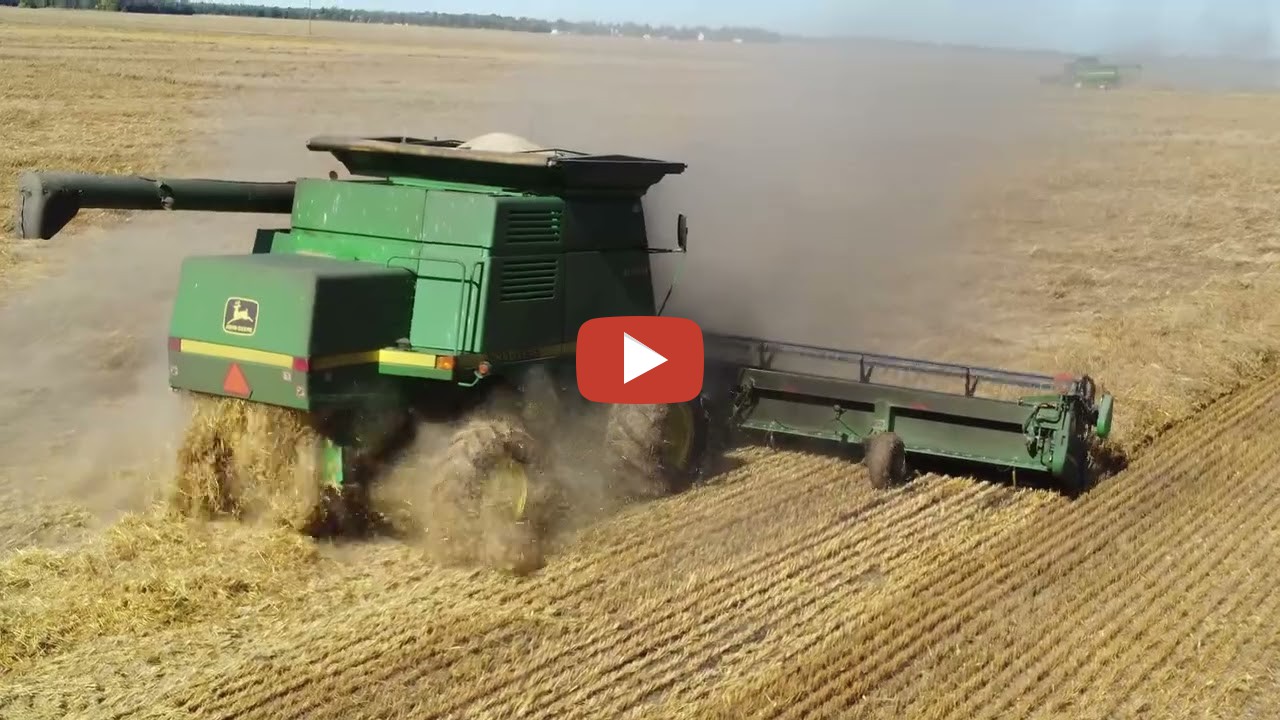 Oat Harvest Manitoba 2022 John Deere model 9610 combine "straight