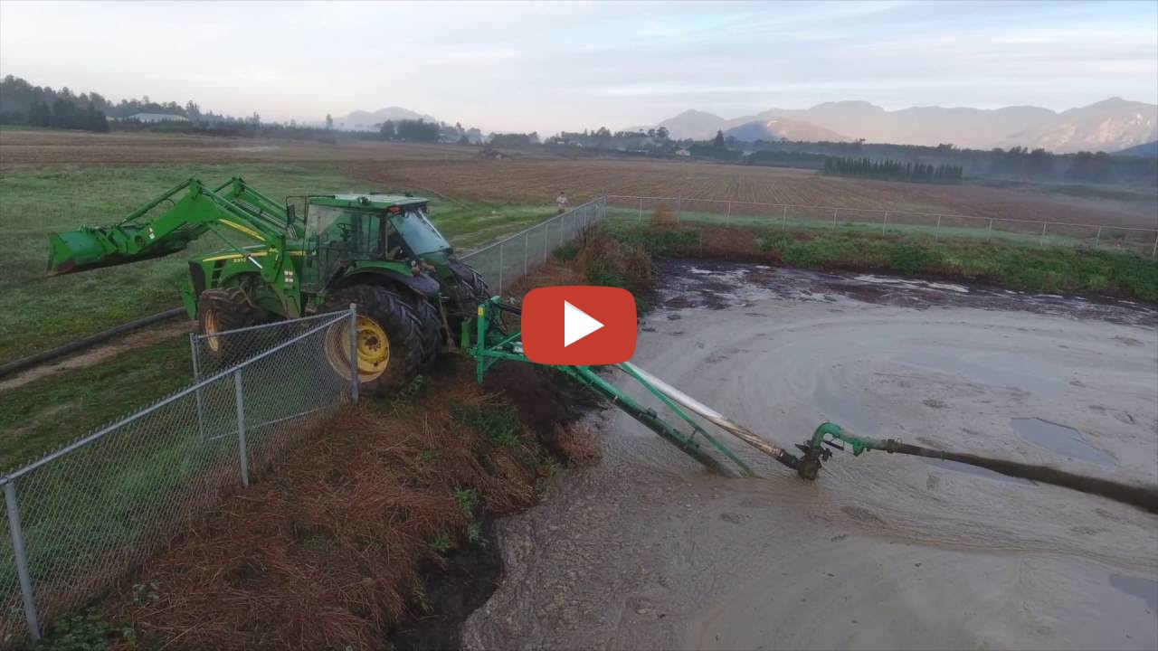Drag Line Manure From Lagoon Breeweg Custom Work was the contractor