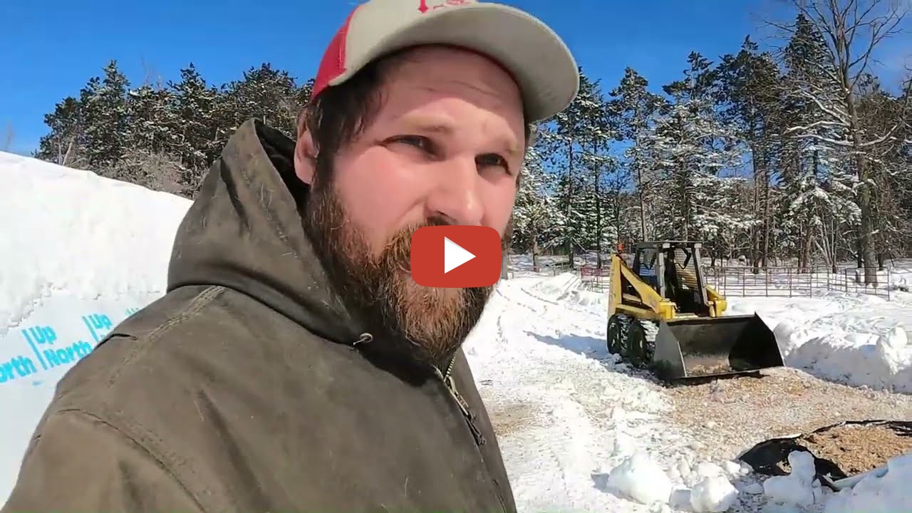 Trinity Dairy Dairy Farm Chores After Snowstorm Feeding and