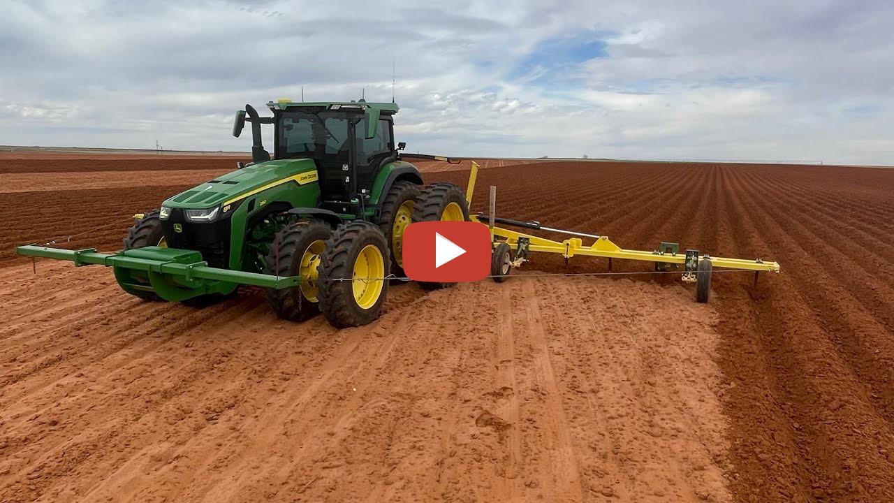 Listing up beds for peanuts with a John Deere tractor Conley Banman
