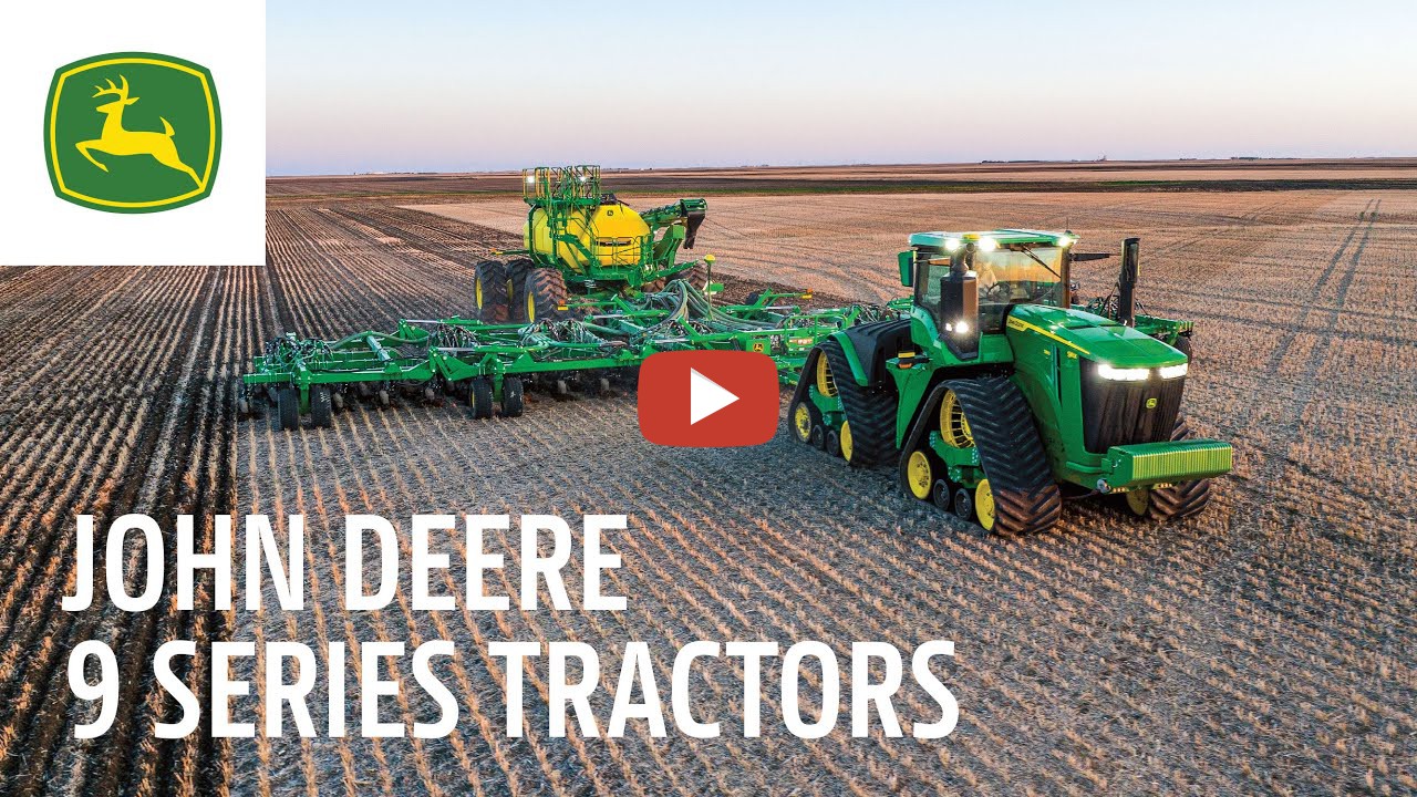 John Deere 9 Series Tractors offer a variety of wheel or track options and horsepower ranges