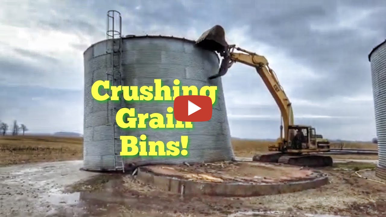 The Farmer's Life Grain Bins Crushed To Make Room For More Four