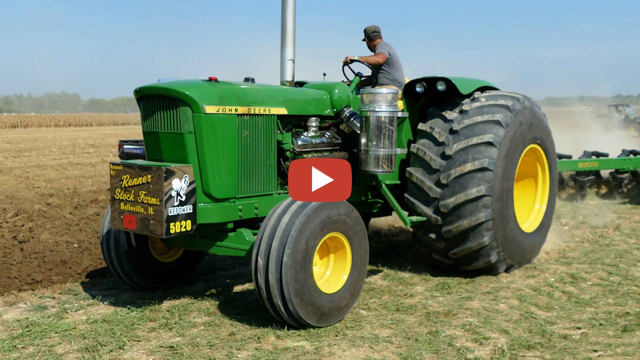 John Deere 5020 Repower 8V71 Detroit Diesel - 360HP Tractor Plowing ...